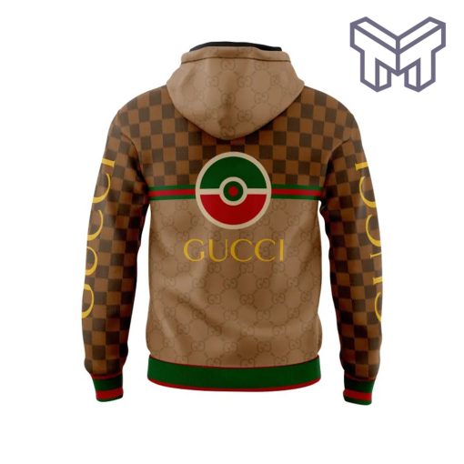 Gucci Cute Pokemon Brown Unisex 3D Hoodie 3D T-Shirt Zip 3D Hoodie Outfit For Men Women Luxury Brand Clothing Special Gift1