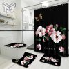 Gucci Fashion Logo Limited Luxury Brand Bathroom Set Home Decor 03 Shower Curtain And Rug Toilet Seat Lid Covers Bathroom Set