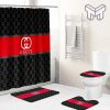 Gucci Fashion Logo Limited Luxury Brand Bathroom Set Home Decor 32 Shower Curtain And Rug Toilet Seat Lid Covers Bathroom Set