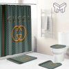 Gucci Fashion Logo Limited Luxury Brand Bathroom Set Home Decor 39 Shower Curtain And Rug Toilet Seat Lid Covers Bathroom Set