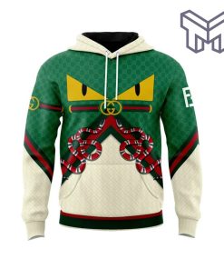 Gucci Fendi Snake Green Unisex 3D Hoodie 3D T-Shirt Zip 3D Hoodie Outfit For Men Women Luxury Brand Clothing