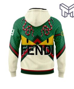 Gucci Fendi Snake Green Unisex 3D Hoodie 3D T-Shirt Zip 3D Hoodie Outfit For Men Women Luxury Brand Clothing1