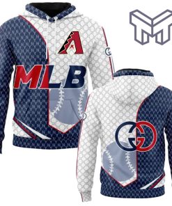 Gucci MLB Arizona Diamondbacks Navy White Unisex 3D Hoodie 3D T-Shirt Zip 3D Hoodie Outfit For Men Women Luxury Brand Clothing