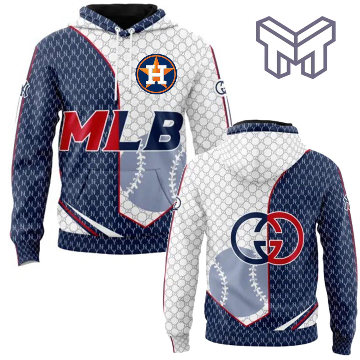 Gucci MLB Houston Astros Navy White Unisex 3D Hoodie 3D T-Shirt Zip 3D  Hoodie Outfit For Men Women Luxury Brand Clothing - Muranotex Store