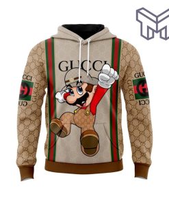 Gucci Mario Beige Unisex 3D Hoodie 3D T-Shirt Zip 3D Hoodie Outfit For Men Women Luxury Brand Clothing Special Gift