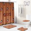 Gucci Mickey Mouse Disney Premium Fashion Luxury Brand Bathroom Set Home Decor Shower Curtain And Rug Toilet Seat Lid Covers Bathroom Set