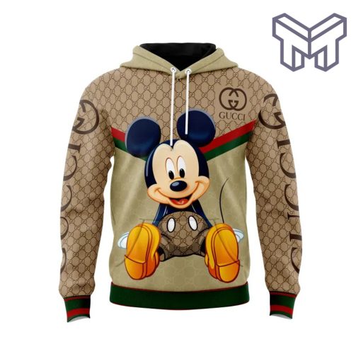 Gucci Mickey Mouse Disney Unisex 3D Hoodie 3D T-Shirt Zip 3D Hoodie Outfit For Men Women Luxury Brand Clothing Special Gift