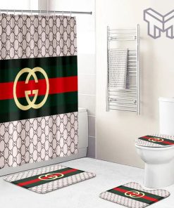 Gucci New Premium Fashion Luxury Brand Bathroom Set Home Decor kIg Shower Curtain And Rug Toilet Seat Lid Covers Bathroom Set