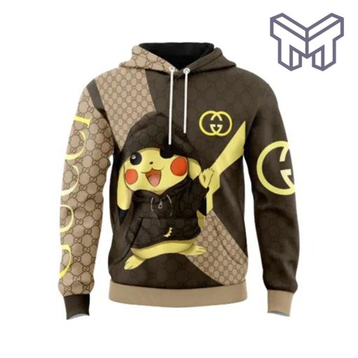 Gucci Pokemon Unisex 3D Hoodie 3D T-Shirt Zip 3D Hoodie Outfit For Men Women Luxury Brand Clothing