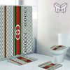 Gucci Premium Fashion Luxury Brand Bathroom Set Home Decor Shower Curtain And Rug Toilet Seat Lid Covers Bathroom Set