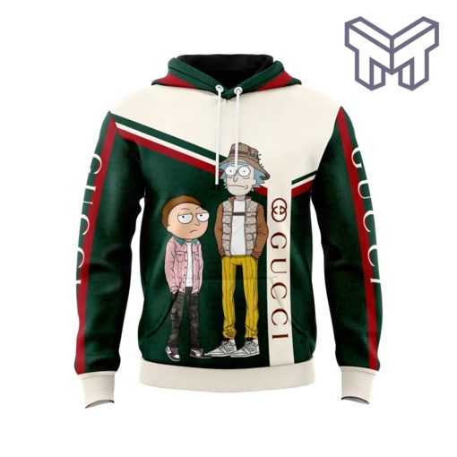 Gucci Rick And Morty Green Unisex 3D Hoodie 3D T-Shirt Zip 3D Hoodie Outfit For Men Women Luxury Brand Clothing Special Gift