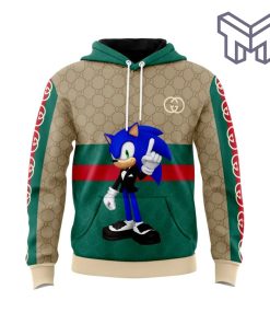 Gucci Sonic Beige Green Unisex 3D Hoodie 3D T-Shirt Zip 3D Hoodie Outfit For Men Women Luxury Brand Clothing Special Gift