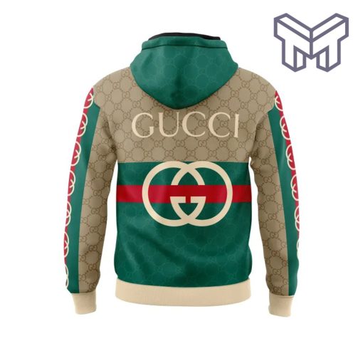 Gucci Sonic Beige Green Unisex Hoodie Outfit For Men Women Luxury Brand Clothing Special Gift1