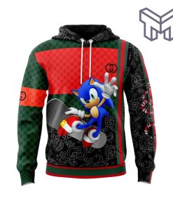 Gucci Sonic Snake Red Black Green Unisex 3D Hoodie 3D T-Shirt Zip 3D Hoodie Outfit For Men Women Luxury Brand Clothing Special Gift