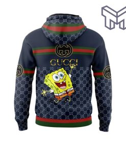 Gucci SpongeBob SquarePants Navy Unisex 3D Hoodie 3D T-Shirt Zip 3D Hoodie Outfit For Men Women Luxury Brand Clothing Special Gift1