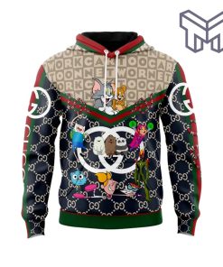 Gucci Tom & Jerry Cartoon Unisex 3D Hoodie 3D T-Shirt Zip 3D Hoodie Outfit For Men Women Luxury Brand Clothing Special Gift