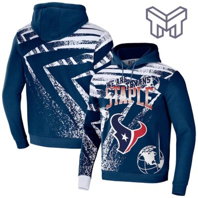 Houston Teans NFL All Over Print Pullover Unisex 3D Hoodie 3D T-Shirt Zip 3D Hoodie - Navy