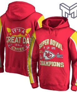 It Is A Great Day To Be A Chief Kansas City Chiefs Super Bowl Champion 2023 Unisex 3D Hoodie 3D T-Shirt Zip 3D Hoodie