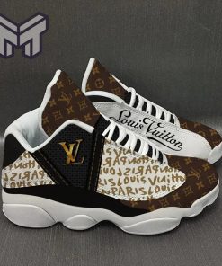 LV Air Jordan 13 Louis Vuitton White Brown Sneaker Shoes