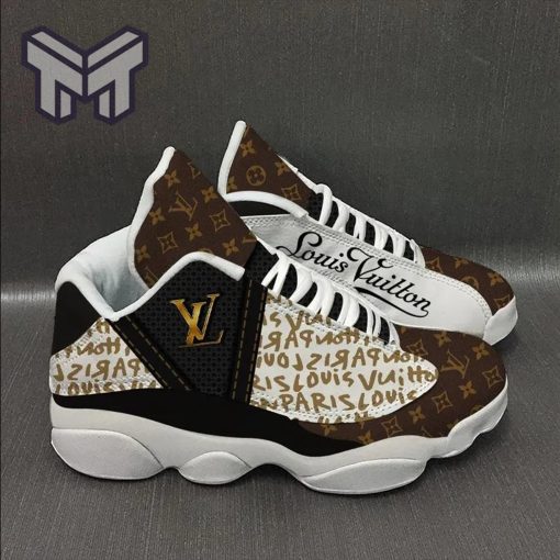 LV Air Jordan 13 Louis Vuitton White Brown Sneaker Shoes