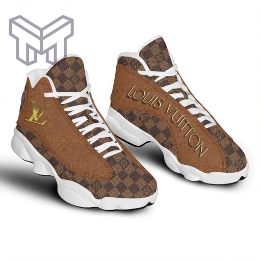 LV Brown Louis Vuitton LV Air Jordan 13 Sneakers Shoes