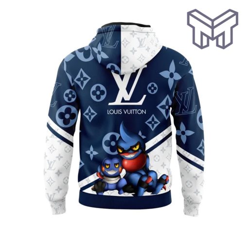 Louis Vuitton Animal White Blue Unisex 3D Hoodie 3D T-Shirt Zip 3D Hoodie Outfit For Men Women Luxury Brand Clothing Special Gift