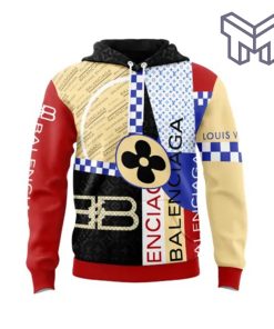 Louis Vuitton Balenciaga Multicolor Unisex 3D Hoodie 3D T-Shirt Zip 3D Hoodie Outfit For Men Women Luxury Brand Clothing