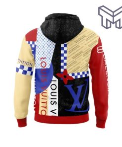 Louis Vuitton Balenciaga Multicolor Unisex 3D Hoodie 3D T-Shirt Zip 3D Hoodie Outfit For Men Women Luxury Brand Clothing