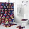 Louis Vuitton Fashion Logo Limited Luxury Brand Bathroom Set Home Decor 07 Shower Curtain And Rug Toilet Seat Lid Covers Bathroom Set