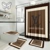 Louis Vuitton Fashion Logo Limited Luxury Brand Bathroom Set Home Decor 28 Shower Curtain And Rug Toilet Seat Lid Covers Bathroom Set