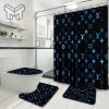 Louis Vuitton Fashion Logo Limited Luxury Brand Bathroom Set Home Decor 30 Shower Curtain And Rug Toilet Seat Lid Covers Bathroom Set