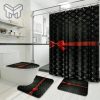 Louis Vuitton Fashion Logo Limited Luxury Brand Bathroom Set Home Decor 35 Shower Curtain And Rug Toilet Seat Lid Covers Bathroom Set