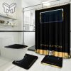 Louis Vuitton Fashion Logo Limited Luxury Brand Bathroom Set Home Decor 36 Shower Curtain And Rug Toilet Seat Lid Covers Bathroom Set