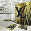 Louis Vuitton Fashion Logo Limited Luxury Brand Bathroom Set Home Decor 56 Shower Curtain And Rug Toilet Seat Lid Covers Bathroom Set