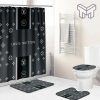 Louis Vuitton Fashion Logo Limited Luxury Brand Bathroom Set Home Decor 63 Shower Curtain And Rug Toilet Seat Lid Covers Bathroom Set