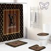 Louis Vuitton Fashion Logo Limited Luxury Brand Bathroom Set Home Decor 68 Shower Curtain And Rug Toilet Seat Lid Covers Bathroom Set