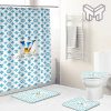 Louis Vuitton Fashion Logo Limited Luxury Brand Bathroom Set Home Decor 77 Shower Curtain And Rug Toilet Seat Lid Covers Bathroom Set