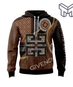 Louis Vuitton Givenchy Brown Unisex 3D Hoodie 3D T-Shirt Zip 3D Hoodie Outfit For Men Women Luxury Brand Clothing Special Gift