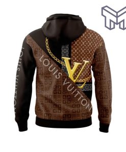 Louis Vuitton Givenchy Brown Unisex Hoodie Outfit For Men Women Luxury Brand Clothing Special Gift1