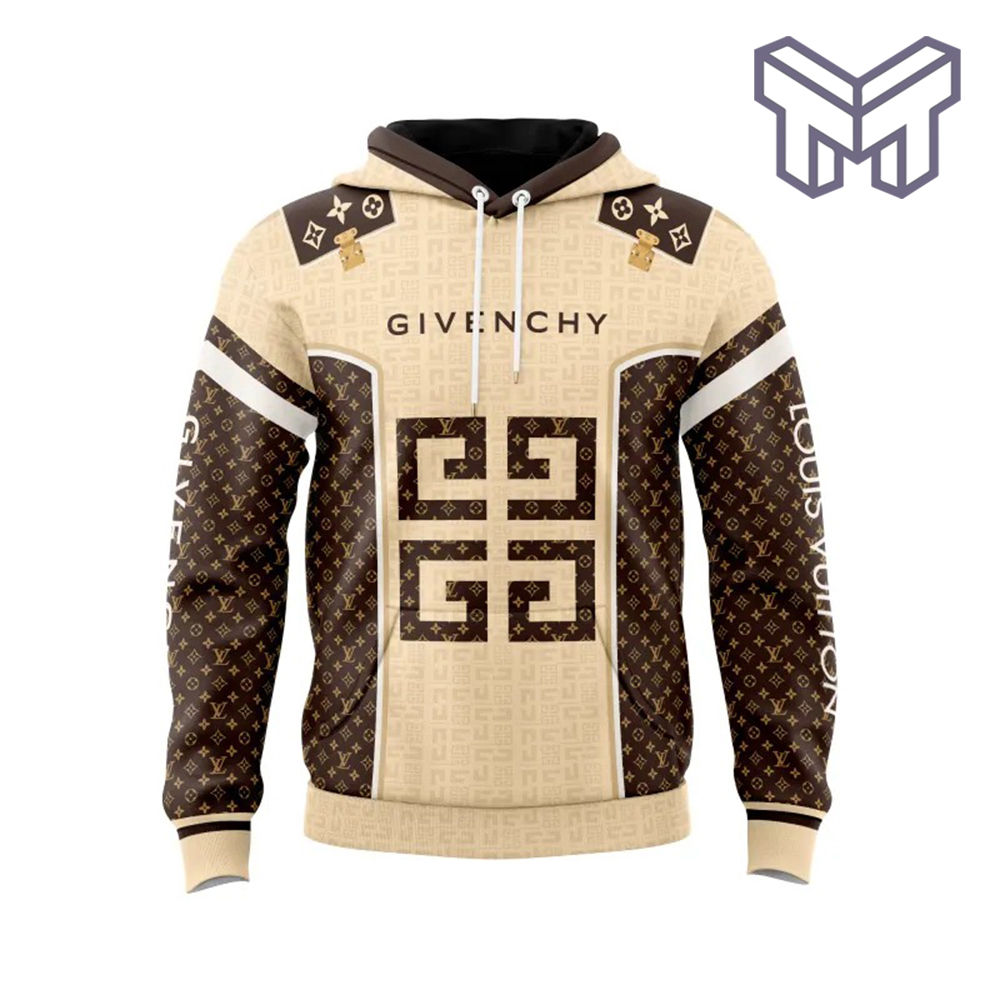 Louis Vuitton Givenchy Light Yellow Brown Unisex 3D Hoodie 3D T-Shirt Zip  3D Hoodie Outfit For Men Women Luxury Brand Clothing - Muranotex Store