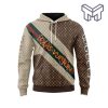 Louis Vuitton Gucci Snake Beige Brown Unisex 3D Hoodie 3D T-Shirt Zip 3D Hoodie Outfit For Men Women Luxury Brand Clothing