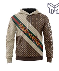 Louis Vuitton Gucci Snake Beige Brown Unisex 3D Hoodie 3D T-Shirt Zip 3D Hoodie Outfit For Men Women Luxury Brand Clothing