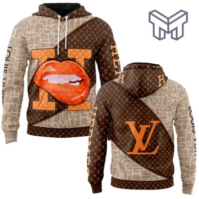 Louis Vuitton Hermes Lips Brown Unisex 3D Hoodie Outfit For Men Women Luxury Brand Clothing Special Gift Unisex 3D Hoodie 3D T-Shirt Zip 3D Hoodie