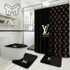 Louis Vuitton Hot Bathroom Set Home Decor Shower Curtain And Rug Toilet Seat Lid Covers Bathroom Set