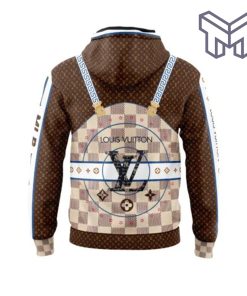 Louis Vuitton MLB New York Yankees Brown Unisex 3D Hoodie 3D T-Shirt Zip 3D Hoodie Outfit For Men Women Luxury Brand Clothing1