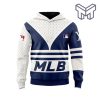 Louis Vuitton MLB White Blue Unisex Hoodie Outfit For Men Women Luxury Brand Clothing Special Gift