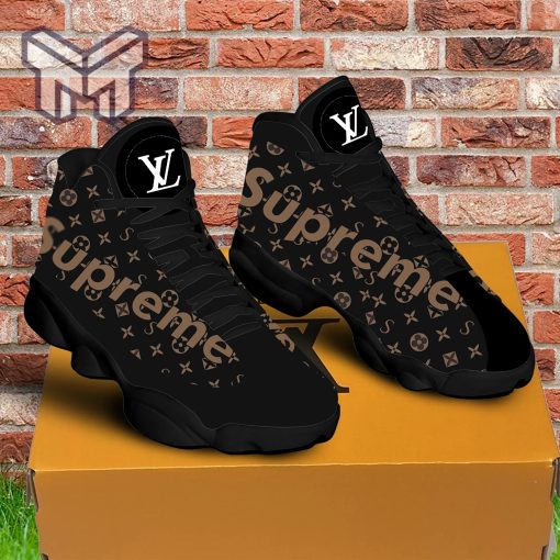 Louis Vuitton Supreme Brown Air Jordan 13 Sneakers Shoes