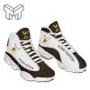 Louis Vuitton White Brown Air Jordan 13 Sneakers Shoes