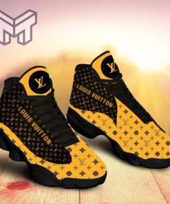 Louis Vuitton Yellow Brown Air Jordan 13 Sneakers Shoes