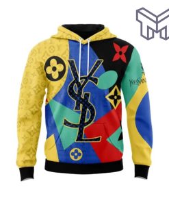 Louis Vuitton Yves Saint Laurent Multicolor Unisex 3D Hoodie 3D T-Shirt Zip 3D Hoodie Outfit For Men Women Luxury Brand Clothing